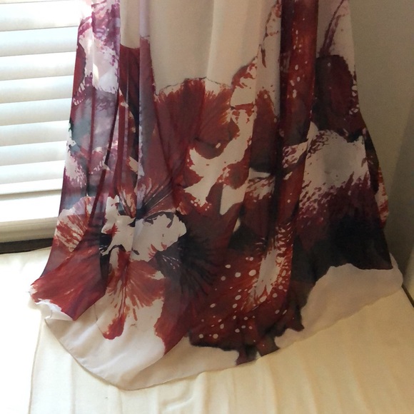 Stunning Free People NWT Maxi, Nude with black and red flowers, strapless - Picture 6 of 15